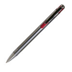 Шариковая ручка Bello, серая/красная, в упаковке с логотипом - купить оптом