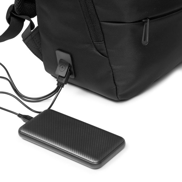 Бизнес рюкзак Taller  с USB разъемом, черный - купить оптом