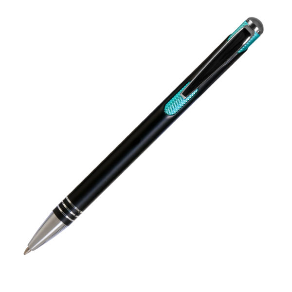 Шариковая ручка Bello, черная/аква - купить оптом