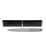 Набор ручка Lyon c футляром, серебряный, черный