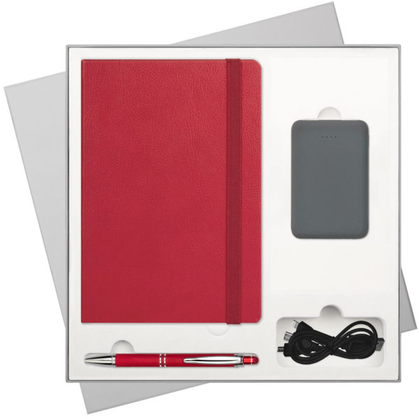 Подарочный набор Marseille soft touch BtoBook/Alt/Vogue (Ежедневник недат А5, Ручка, Power Bank) - купить оптом