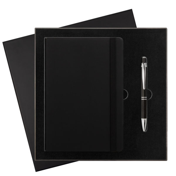 Подарочный набор Marseille/Crocus, черный (ежедневник недат А5, ручка) - купить оптом