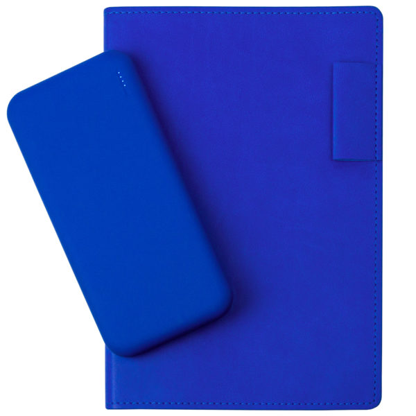 Ежедневник Portobello Trend, In Color Latte Ultramarine, недатированный, ярко-синий/серебро - купить оптом