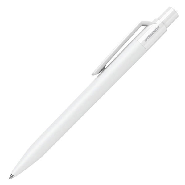 Ручка шариковая DOT ANTIBACTERIAL, антибактериальное покрытие, белый, пластик - купить оптом
