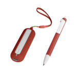 Набор SEASHELL-1:Универсальный аккумулятор(2000 mAh) и ручка в подарочной коробке,красный, шт, фото 4