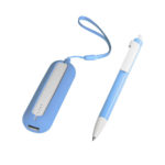Набор SEASHELL-1:Универсальный аккумулятор(2000 mAh) и ручка в подарочной коробке,голубой, шт, фото 4