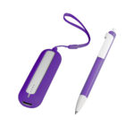 Набор SEASHELL-1:Универсальный аккумулятор(2000 mAh) и ручка в подарочной коробке,фиолетовый, шт, фото 4