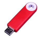 USB 2.0- флешка промо на 4 Гб прямоугольной формы, выдвижной механизм - купить оптом