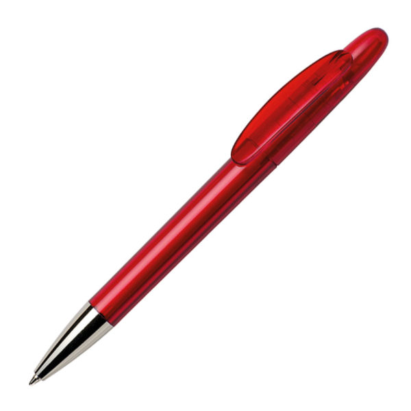 Ручка шариковая ICON CHROME, красный, пластик - купить оптом