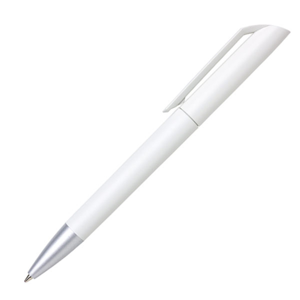 Ручка шариковая FLOW, белый, пластик - купить оптом