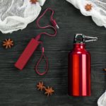 Набор подарочный ENERGYHINT: зарядное устройство, бутылка, цвет красный
