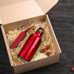 Набор подарочный ENERGYHINT: зарядное устройство, бутылка, цвет красный, фото 2
