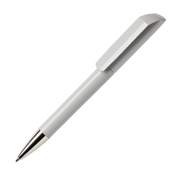 Ручка шариковая FLOW, серый, пластик - купить оптом