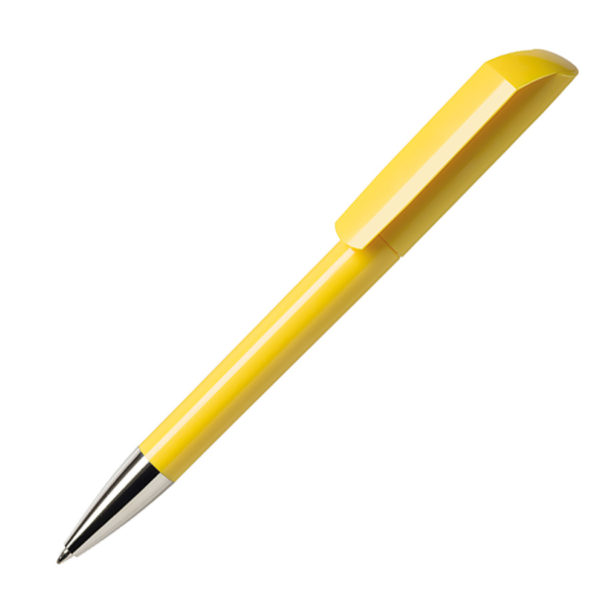 Ручка шариковая FLOW, желтый, пластик - купить оптом