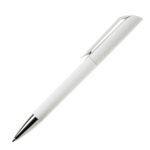 Ручка шариковая FLOW, покрытие soft touch, белый, пластик