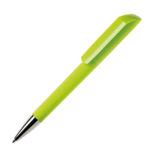 Ручка шариковая FLOW, покрытие soft touch, желтый, пластик - купить оптом