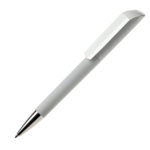 Ручка шариковая FLOW, покрытие soft touch, серый, пластик - купить оптом
