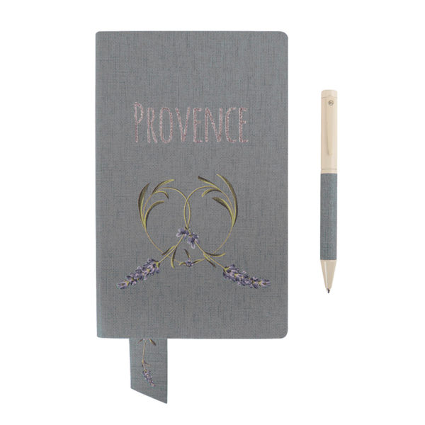 Бизнес-блокнот А5  "Provence", светло-серый , мягкая обложка, в клетку - купить оптом