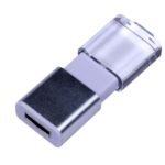USB 2.0- флешка промо на 16 Гб прямоугольной формы, выдвижной механизм, фото 2