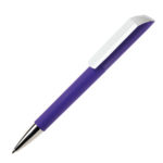 Ручка шариковая FLOW, покрытие soft touch, черный, пластик - купить оптом