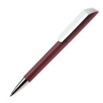 Ручка шариковая FLOW, покрытие soft touch, бордовый, пластик - купить оптом