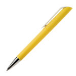 Ручка шариковая FLOW, покрытие soft touch, желтый, пластик - купить оптом