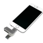 USB 3.0/micro USB/Lightning- флешка на 32 Гб с поворотным механизмом, фото 4