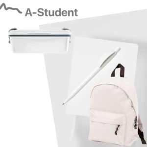 Набор подарочный A-STUDENT: бизнес-блокнот, ручка, ланчбокс, рюкзак - купить оптом