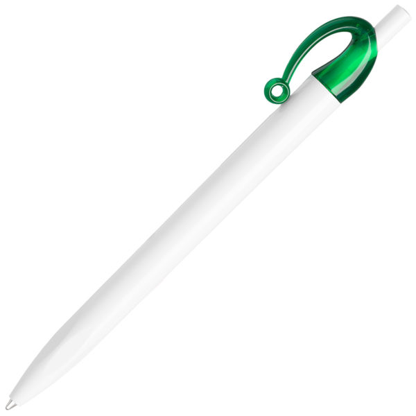 JOCKER, ручка шариковая, зеленый/белый, пластик - купить оптом