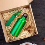 Набор подарочный ENERGYHINT: зарядное устройство, бутылка, коробка, стружка, зеленый, фото 1