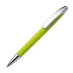 Ручка шариковая VIEW, покрытие soft touch, желтый, пластик, металл - купить оптом