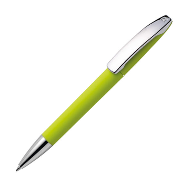 Ручка шариковая VIEW, покрытие soft touch, зеленое яблоко, пластик, металл - купить оптом