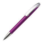 Ручка шариковая VIEW SAT, серебристый, пластик, металл - купить оптом