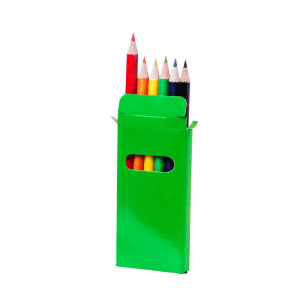 Набор цветных карандашей GARTEN (6шт.), зеленый, 5 x 9.3 x 0.8 см, дерево, картон - купить оптом