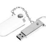 USB 2.0- флешка на 16 Гб в массивном корпусе с кожаным чехлом, фото 1