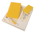 Набор подарочный PROVENCE, Универсальный аккумулятор(5000мАh), блокнот и ручка, желтый, шт, фото 3