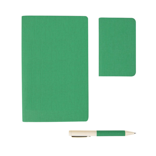 Набор подарочный PROVENCE, Универсальный аккумулятор(5000мАh), блокнот и ручка, зеленый, шт - купить оптом