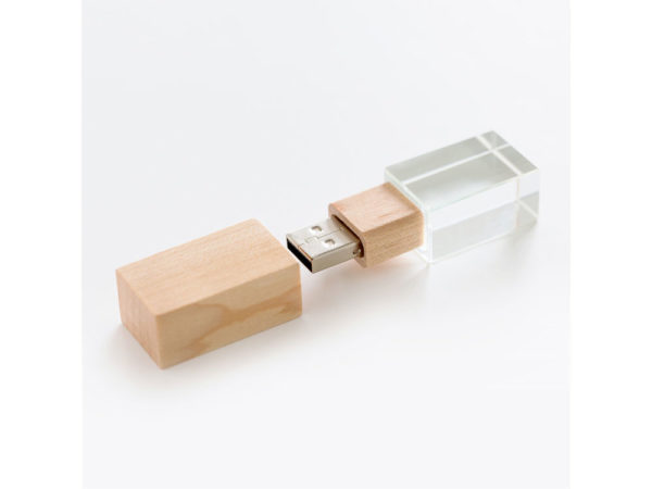 USB 2.0- флешка на 16 Гб кристалл дерево - купить оптом