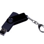 USB 2.0/micro USB/Type-С- флешка на 64 Гб 3-в-1 с поворотным механизмом, фото 2