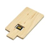 USB 2.0- флешка на 16 Гб в виде деревянной карточки с выдвижным механизмом, фото 2