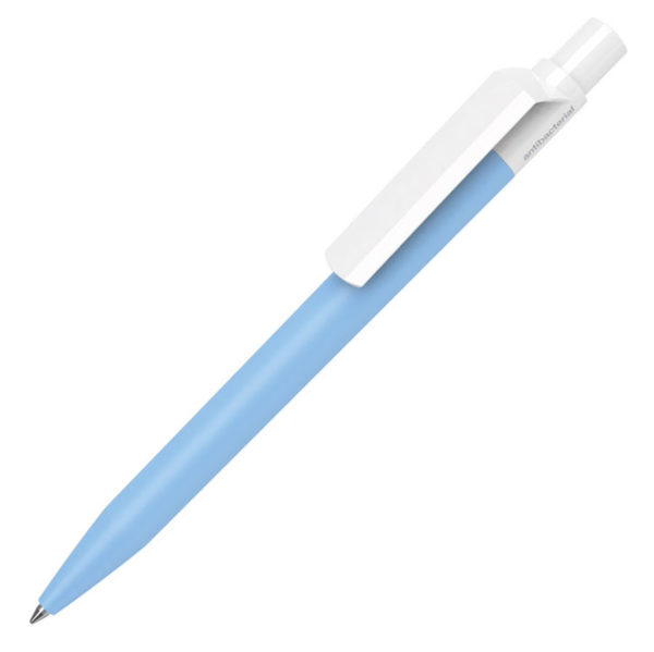 Ручка шариковая DOT ANTIBACTERIAL, антибактериальное покрытие, светло-голубой, пластик - купить оптом