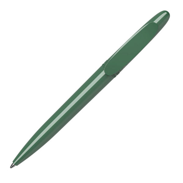 Ручка шариковая ICON GREEN RECYCLED ANTIBACTERIAL, антибактериальное покрытие, темно-зеленый, пласти - купить оптом