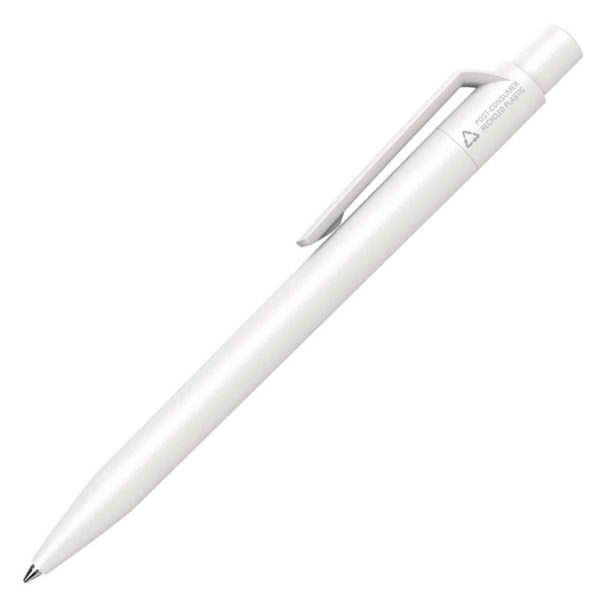 Ручка шариковая DOT RECYCLED, белый, переработанный пластик - купить оптом
