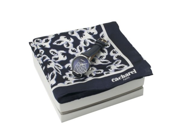Подарочный набор: часы наручные женские, шелковый платок - купить оптом