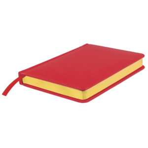 Ежедневник датированный Joy, А5,  красный, белый блок, золотой обрез - купить оптом