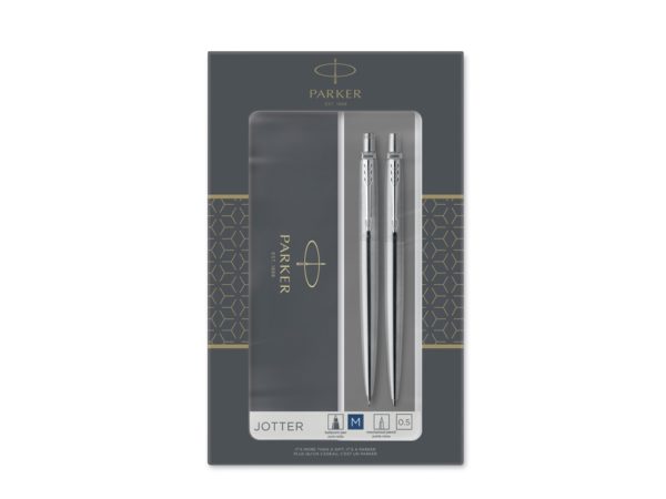 Набор Parker «Jotter Core Stainless Steel CT» ручка шариковая, карандаш механический - купить оптом