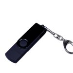 USB 3.0/micro USB/Type-C - флешка на 32 Гб 3-в-1 с поворотным механизмом - купить оптом