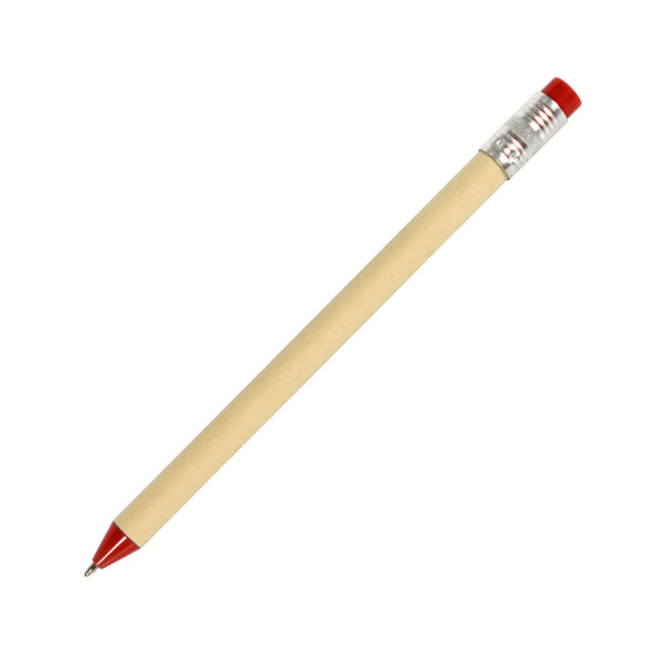 N12, ручка шариковая, красный, картон, пластик, металл - купить оптом