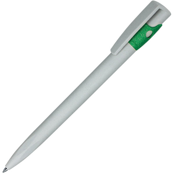 KIKI ECOLINE, ручка шариковая, серый/зеленый, экопластик - купить оптом