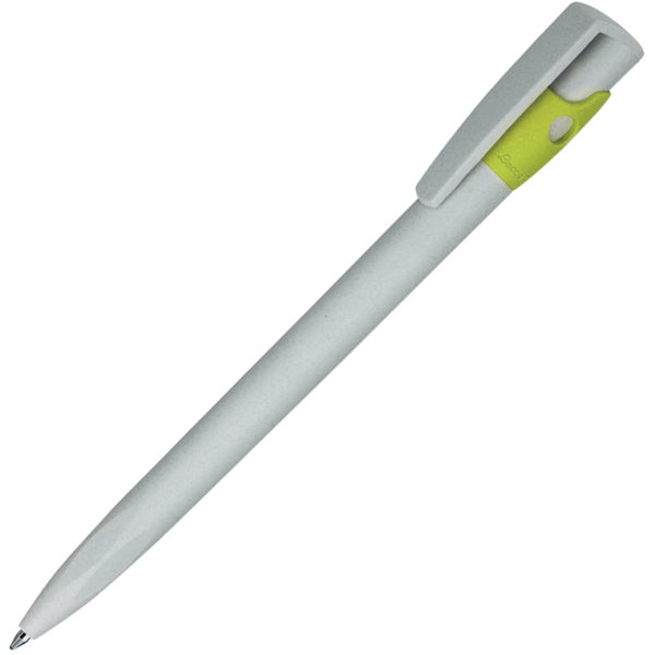 KIKI ECOLINE, ручка шариковая, серый/светло-зеленый, экопластик - купить оптом